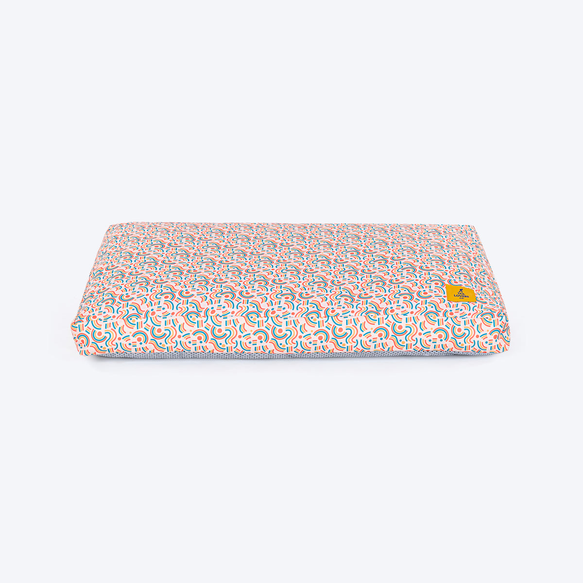 TLC Abstract Doodle Flat Haven Bed For Dog - Beige, Value for money, Anti-skid base