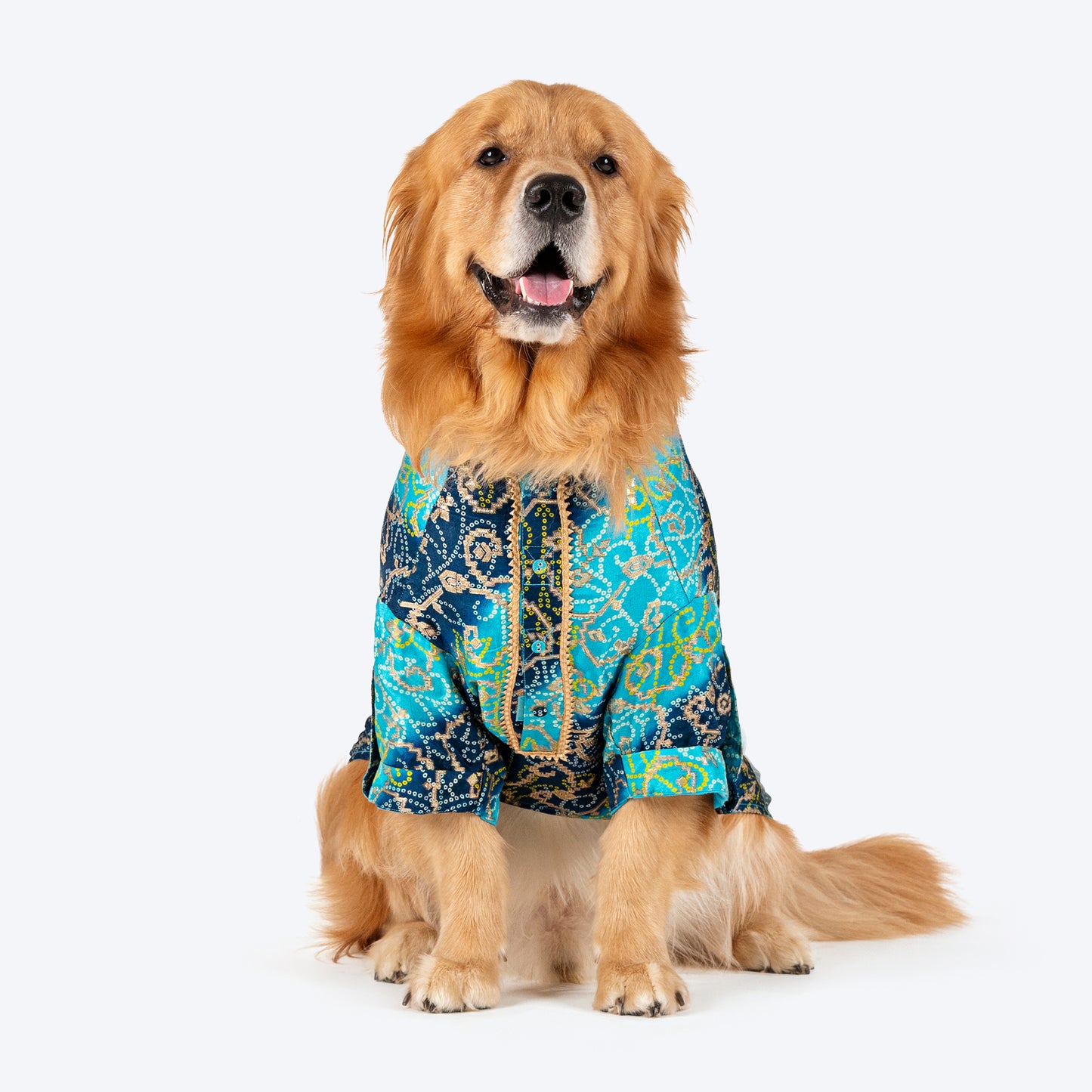 HUFT Festive Bliss Kurta For Dog - Blue