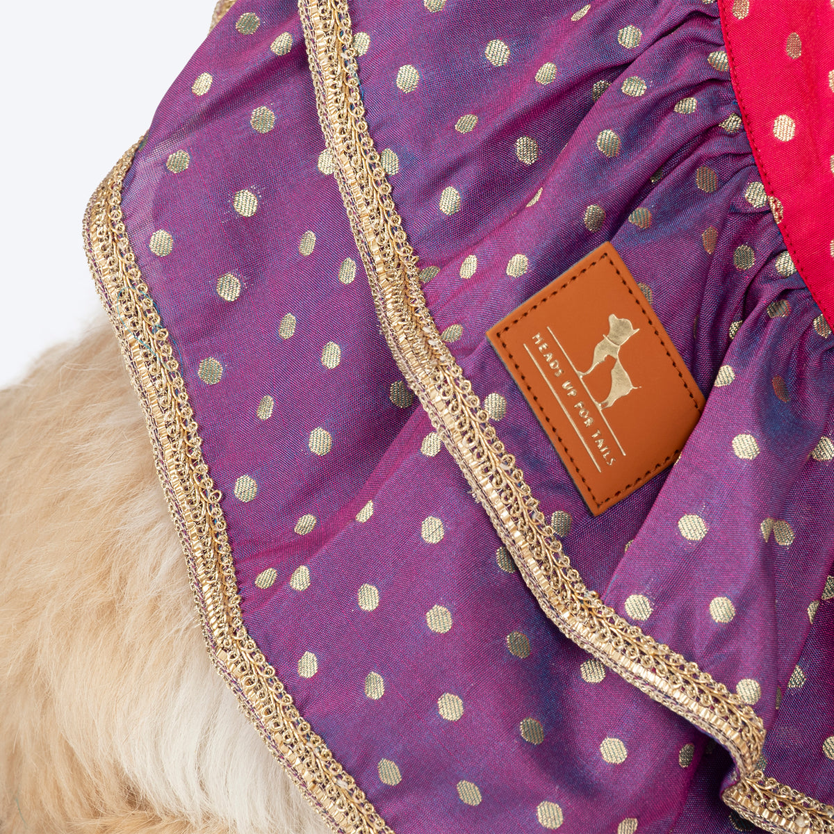 HUFT Desi Glam Dress For Dog - Pink & Purple - Heads Up For Tails
