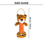 HUFT Iggy Tiggy Squeaky Tug plush Toy For Dog - Orange