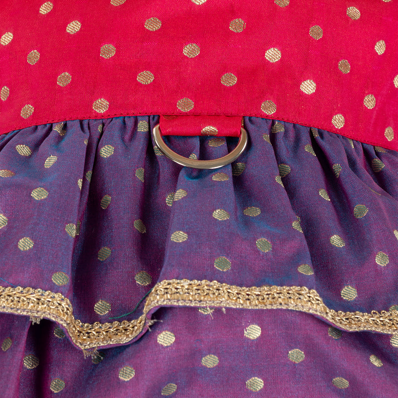 HUFT Desi Glam Dress For Dog - Pink & Purple - Heads Up For Tails