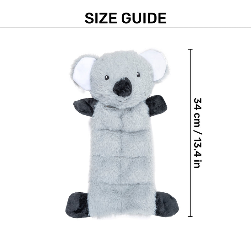 HUFT Kool Koala Squeaky Plush Toy For Dog - Grey - Heads Up For Tails