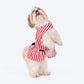 HUFT Printed Cotton Stripe Dress For Dog - Red - Heads Up For Tails