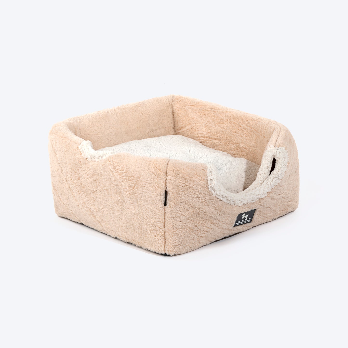 HUFT Furbulous Tent Bed For Cat - Beige & White