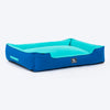 HUFT Classic Lounger Dog Bed - Blue & Turquoise - Heads Up For Tails
