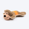 HUFT Chimpster Chew & Cuddle Squeaky Plush Toy For Dog - Tan - Heads Up For Tails