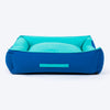 HUFT Classic Lounger Dog Bed - Blue & Turquoise - Heads Up For Tails