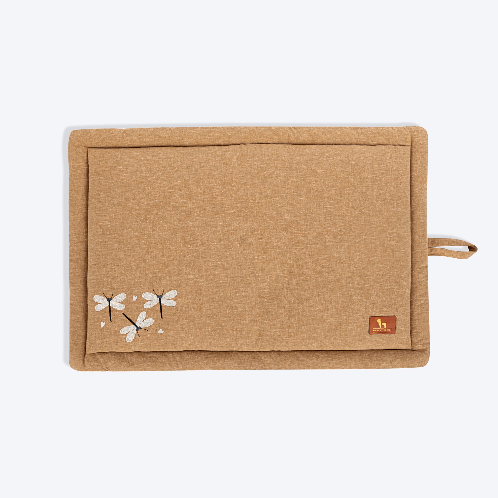 HUFT Flutter Of Love Mat For Dog - Light Brown - Heads Up For Tails