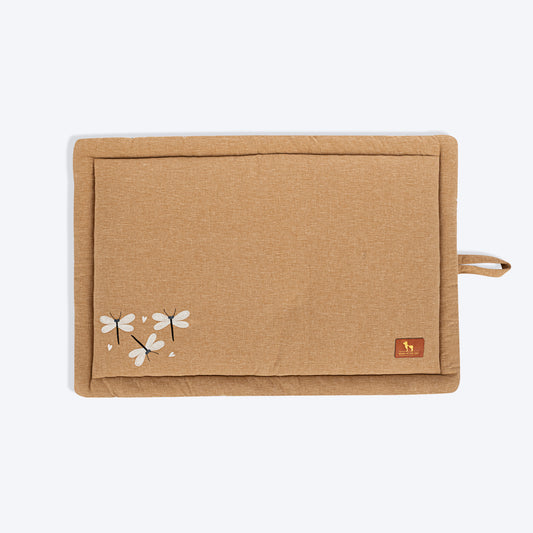 HUFT Flutter Of Love Mat For Dog - Light Brown - Heads Up For Tails