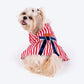 HUFT Printed Cotton Stripe Dress For Dog - Red - Heads Up For Tails