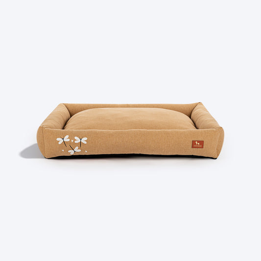 HUFT Flutter Of Love Lounger Bed For Dog - Light Brown - Heads Up For Tails