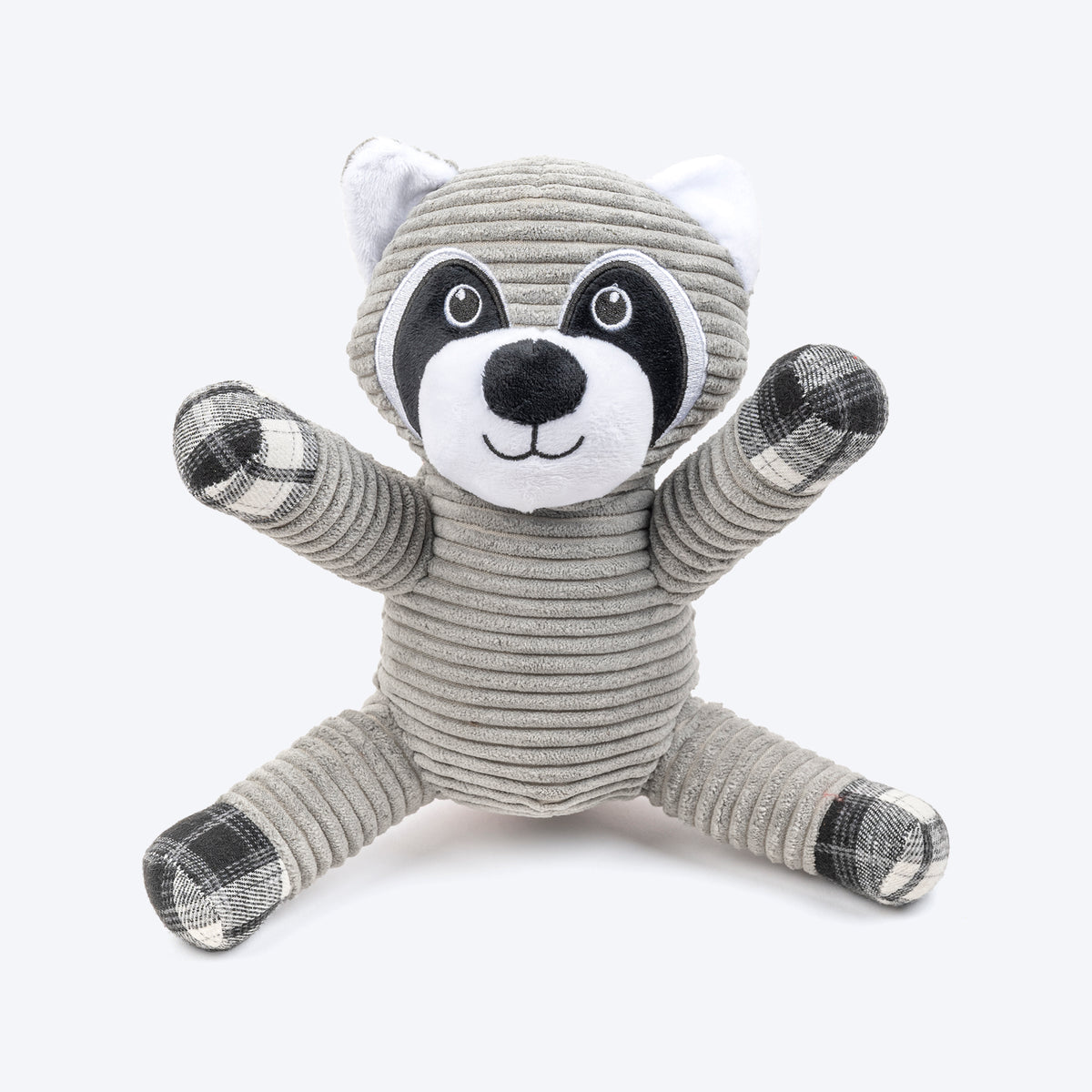 HUFT Bucky Beaver Squeaky Plush Toy For Dog - Grey - Heads Up For Tails