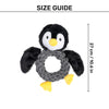 HUFT Pengu Penguin Squeaky Tug Plush Toy For Dog - Black & White - Heads Up For Tails