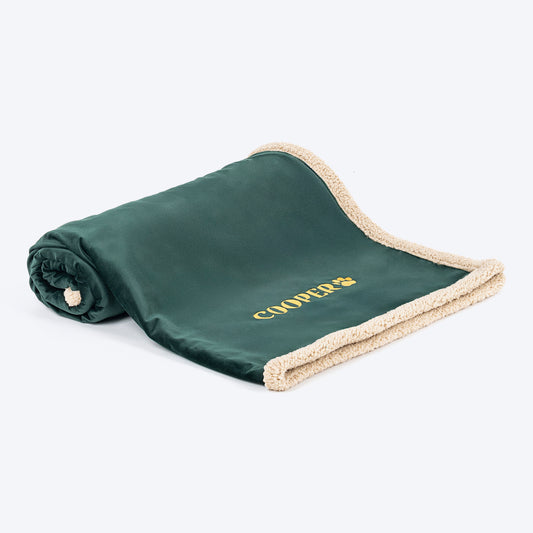 HUFT Personalised Luxe Velvet Blanket For Dog & Cat - Emerald Green_01