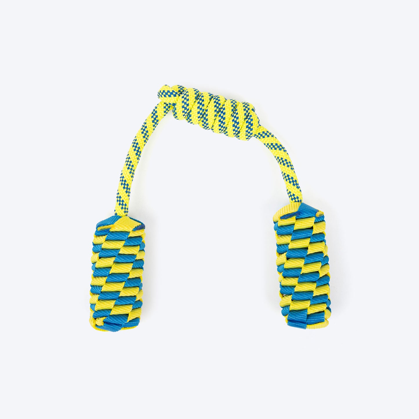 TLC Tug Loop Rope Toy For Dog - Blue & Yellow - Heads Up For Tails