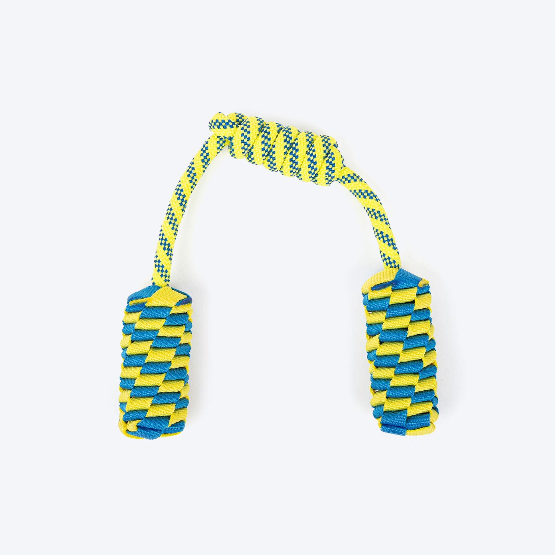 TLC Tug Loop Rope Toy For Dog - Blue & Yellow - Heads Up For Tails