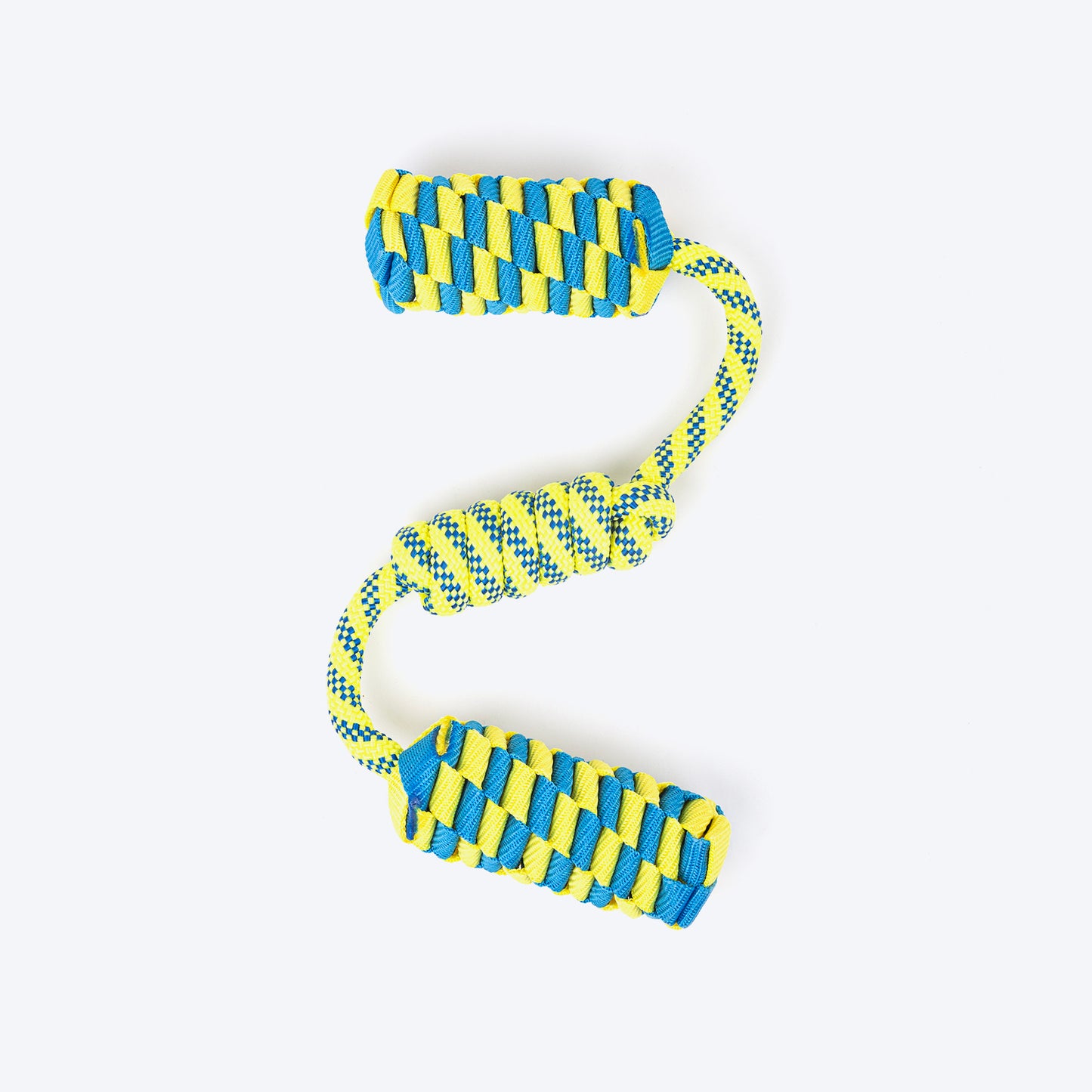 TLC Tug Loop Rope Toy For Dog - Blue & Yellow - Heads Up For Tails
