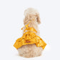 HUFT Customised Zari Paw Blossom Brocade Lehenga Choli Set For Dog & Cat - Yellow
