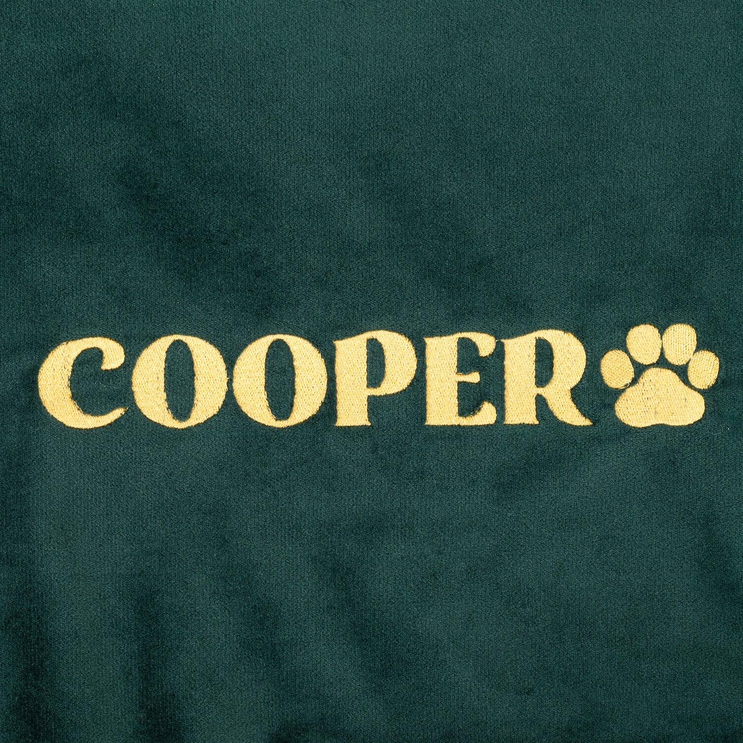 HUFT Personalised Luxe Velvet Blanket For Dog & Cat - Emerald Green_04