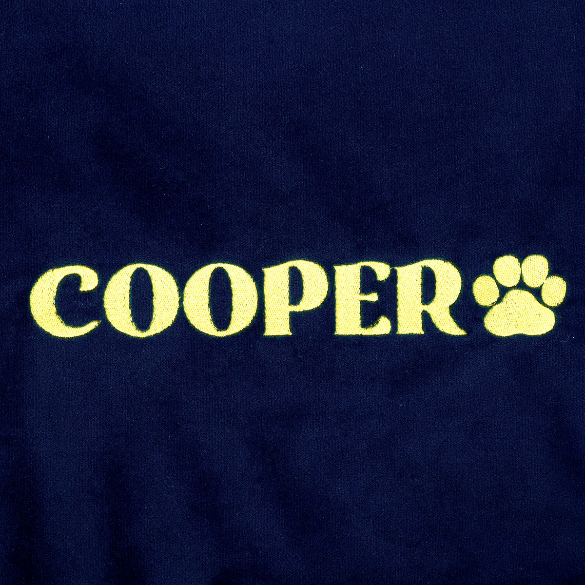 HUFT Personalised Luxe Velvet Blanket For Dog & Cat - Dark Navy - Heads Up For Tails