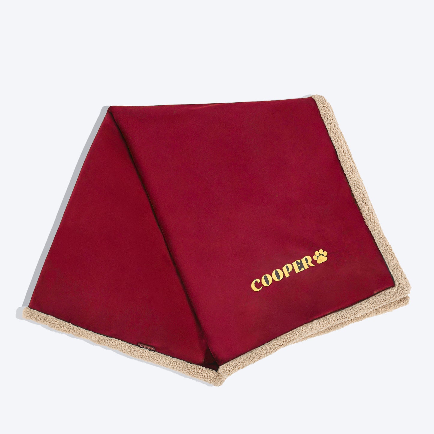 HUFT Personalised Luxe Velvet Blanket For Dog & Cat - Maroon