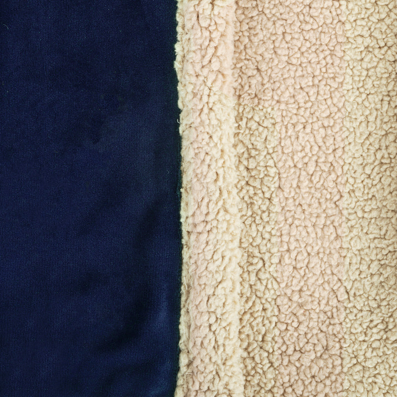 HUFT Personalised Luxe Velvet Blanket For Dog & Cat - Dark Navy - Heads Up For Tails
