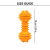 TLC Spiky Dumbbell Squeaky Chew Toy For Dog - Orange - Heads Up For Tails