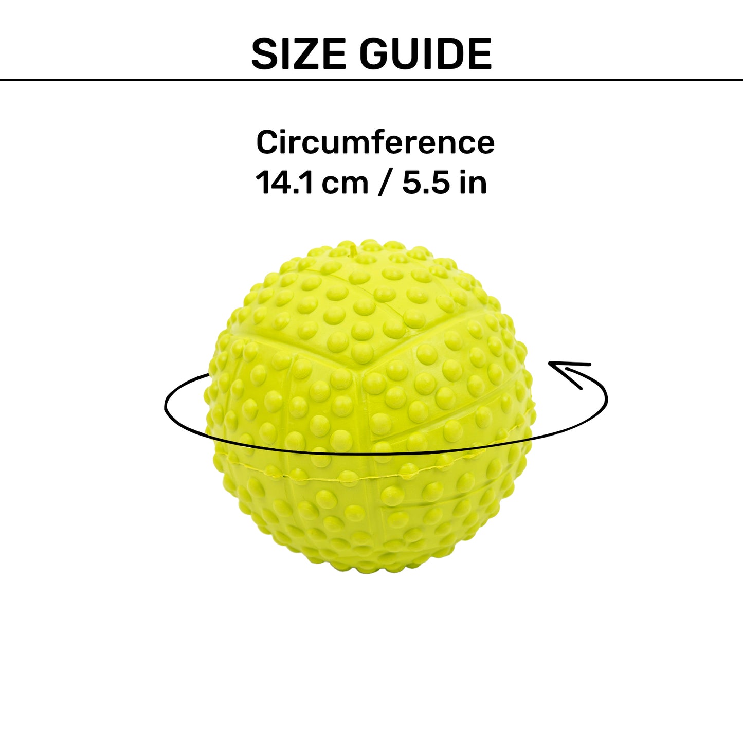 TLC Dotted Textured Ball Squeaky Chew Toy For Dog - Green - Heads Up For Tails