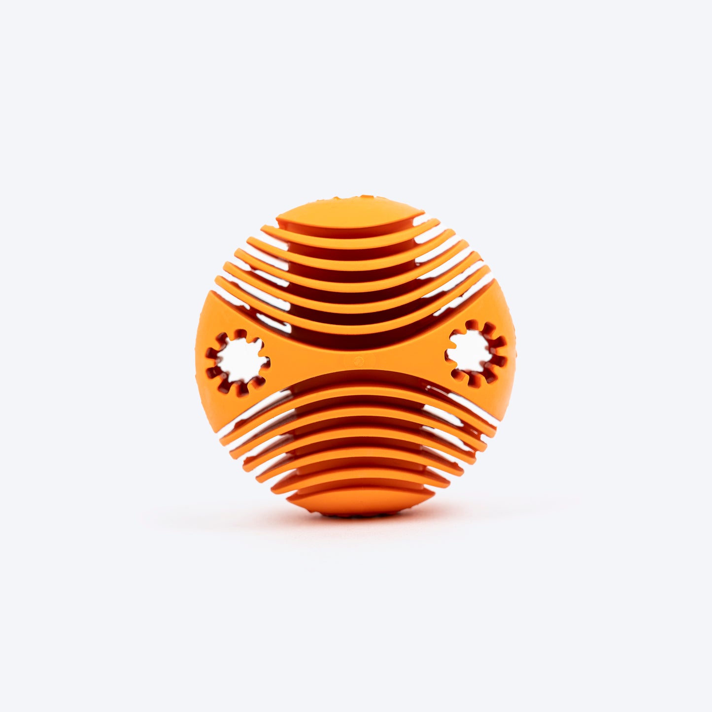 TLC Spiral Textured Ball Chew Toy For Dog - Orange