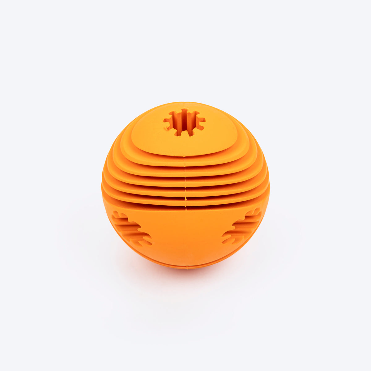 TLC Spiral Textured Ball Chew Toy For Dog - Orange - Heads Up For Tails