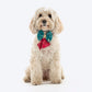 HUFT Rang Biranga Bow Tie For Dog - Green & Pink - Heads Up For Tails