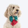 HUFT Rang Biranga Bow Tie For Dog - Green & Pink - Heads Up For Tails