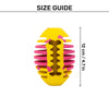 HUFT Ruff Rugby Ball Chew Toy For Dog - Pink & Yellow - Heads Up For Tails