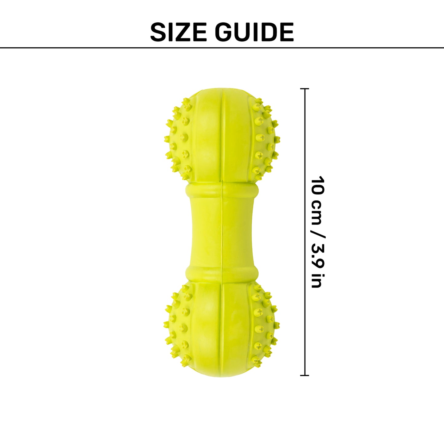 TLC Oval Textured Dumbbell Squeaky Chew Toy For Dog - Green