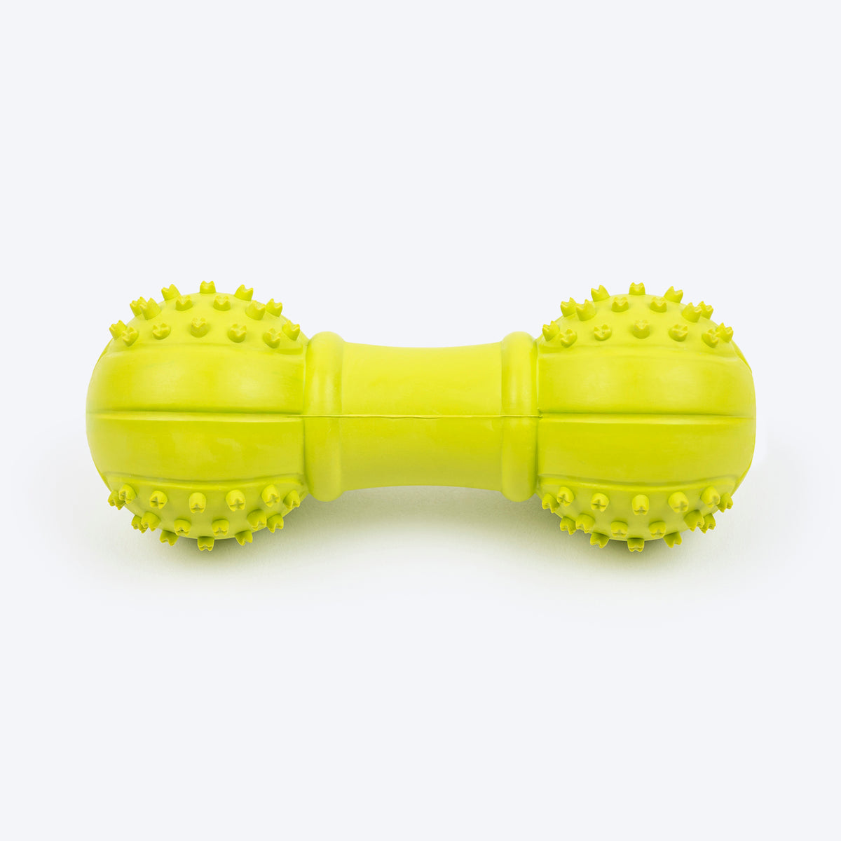 TLC Oval Textured Dumbbell Squeaky Chew Toy For Dog - Green - Heads Up For Tails