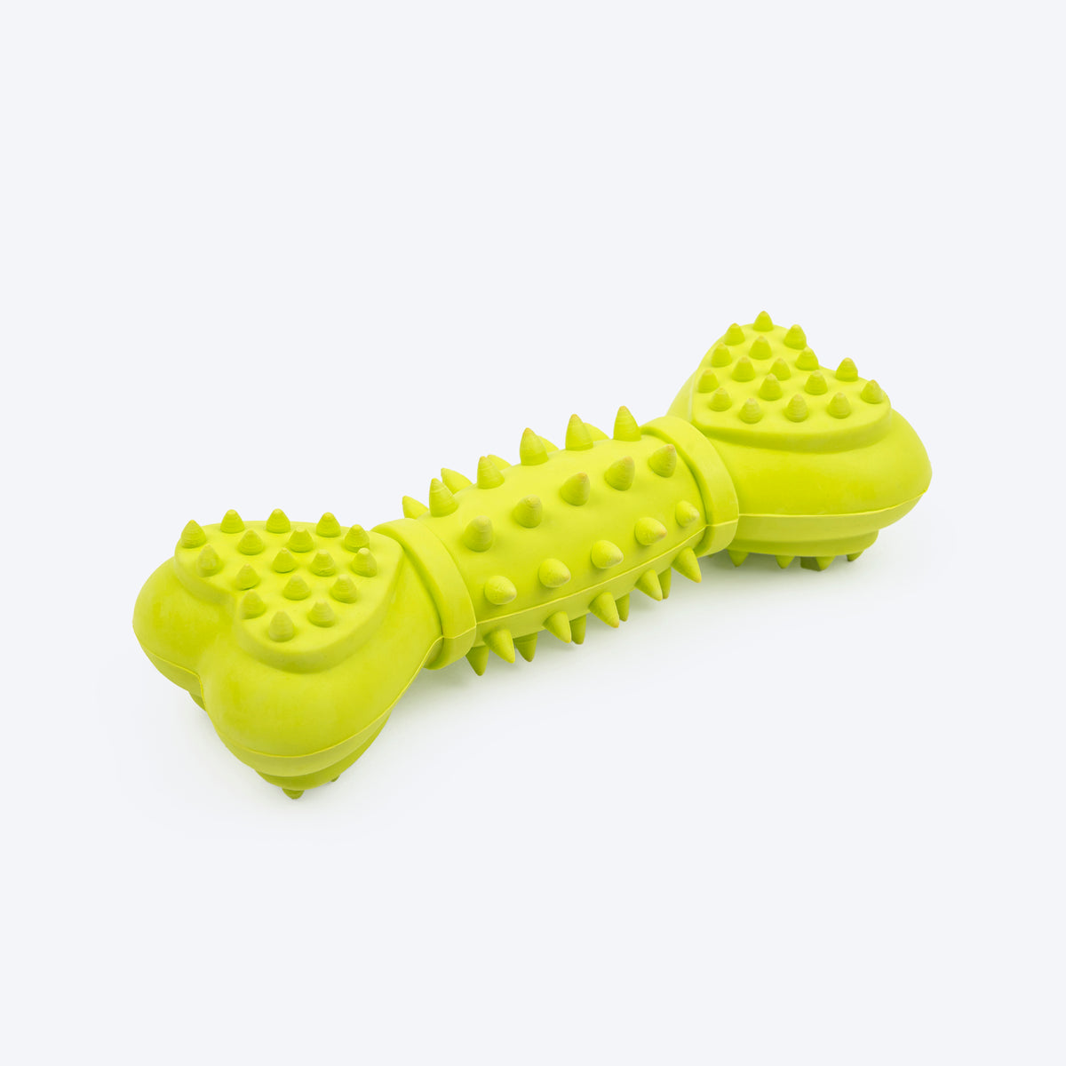 TLC Spiky Heart Bone Squeaky Chew Toy For Dog - Green - Heads Up For Tails