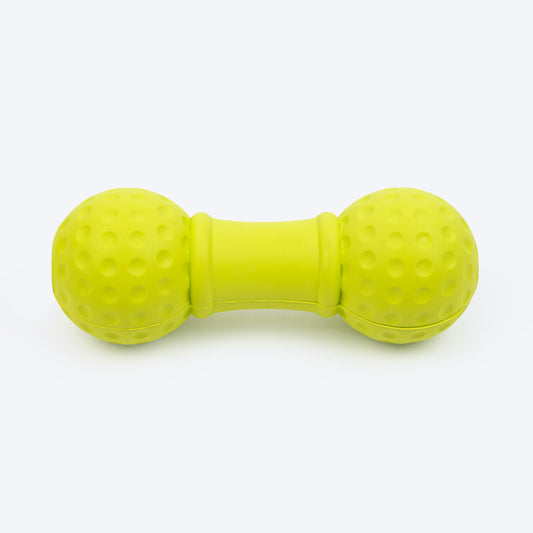 TLC Ball Dumbbell Squeaky Chew Toy For Dog - Green