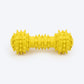 TLC Spiky Dumbbell Squeaky Chew Toy For Dog - Yellow