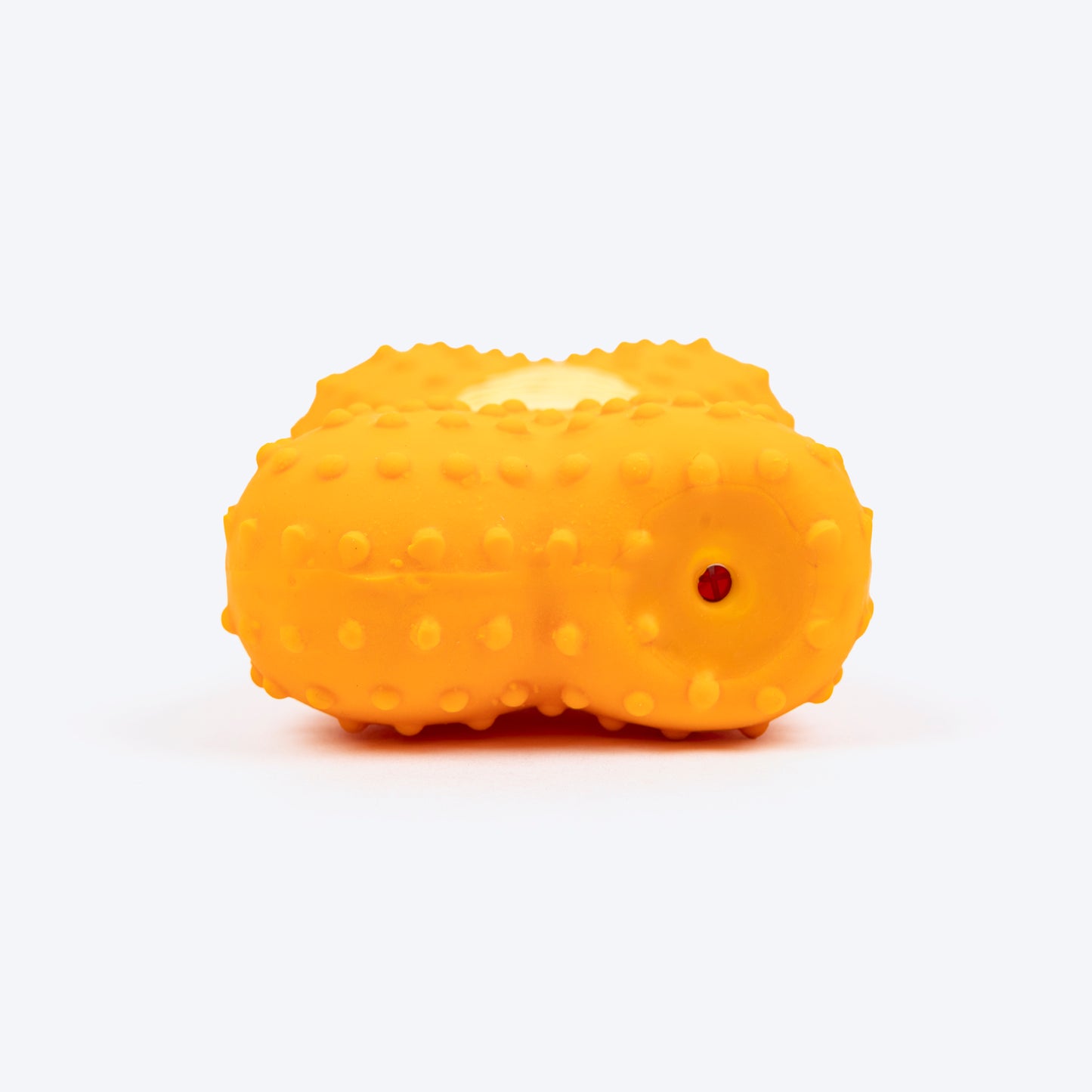 TLC Dotted Textured Dumbbell Squeaky Chew Toy For Dog - Orange