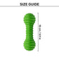 TLC Stripe Textured Dumbbell Squeaky Chew Toy For Dog - Green