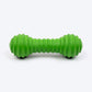 TLC Stripe Textured Dumbbell Squeaky Chew Toy For Dog - Green