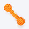 TLC Stripe Textured Dumbbell Chew Toy For Dog - Orange - Heads Up For Tails