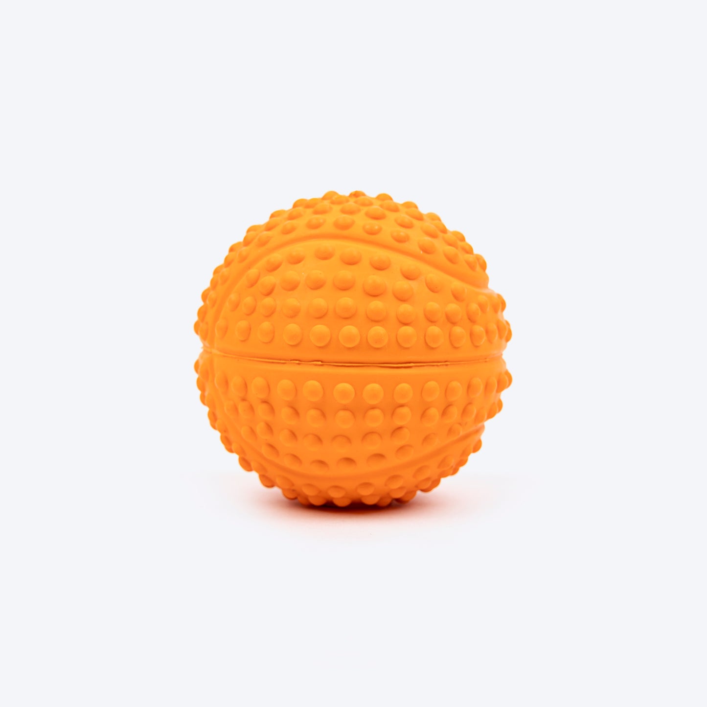 TLC Dotted Textured Ball Squeaky Chew Toy For Dog - Orange