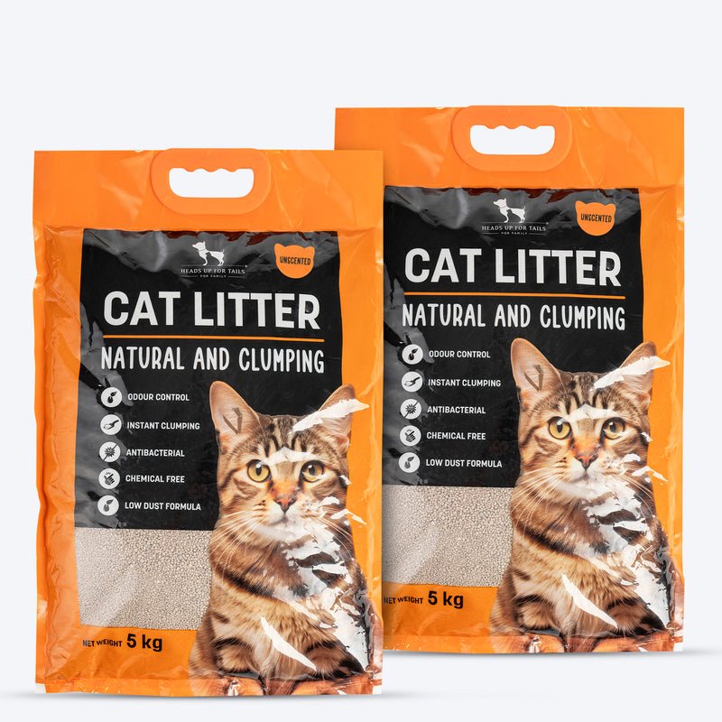HUFT Cat Litter (Natural & Clumping) - Unscented - 5 kg - Heads Up For Tails