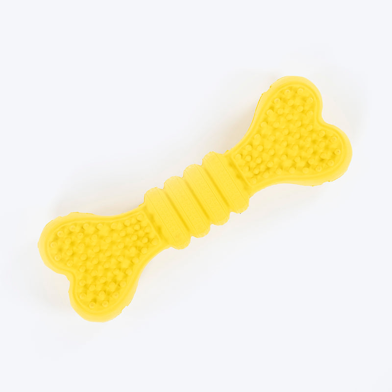 HUFT Bone-To-Play Chew Toy For Dog - Yellow