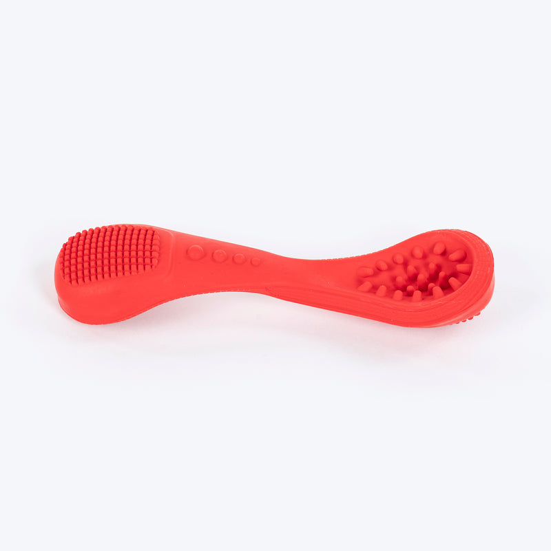HUFT Brush Buddy Chew Toy For Dog - Red