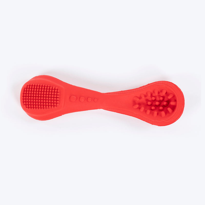 HUFT Brush Buddy Chew Toy For Dog - Red
