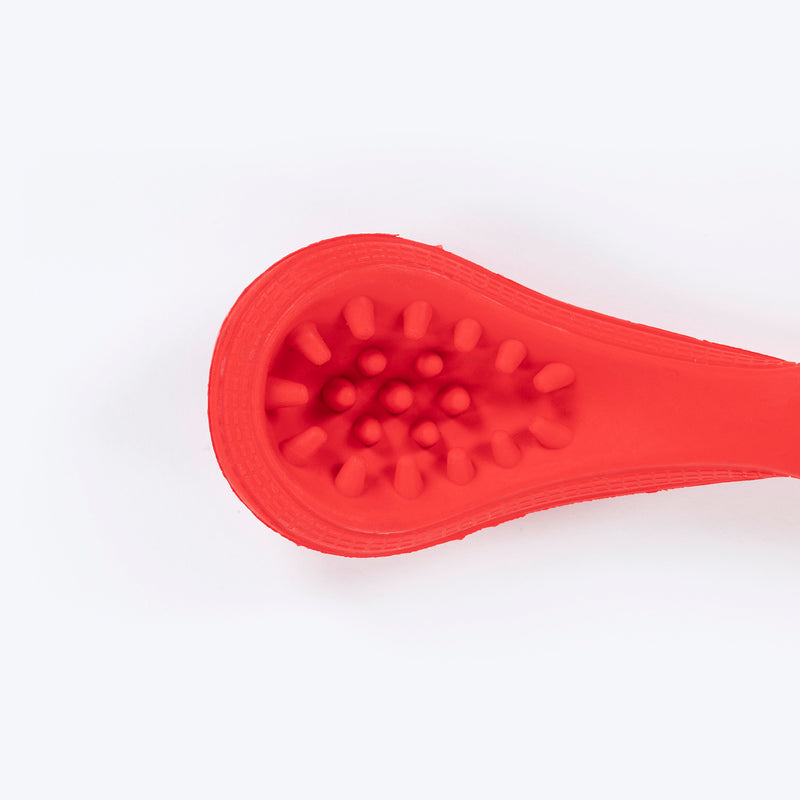 HUFT Brush Buddy Chew Toy For Dog - Red