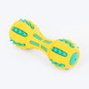 HUFT Spikey Dumbbell Chew Toy For Dog - Yellow & Turquoise