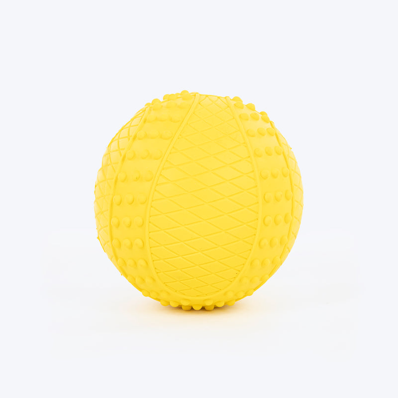 HUFT Squeaky Ball Chew Toy For Dog - Yellow